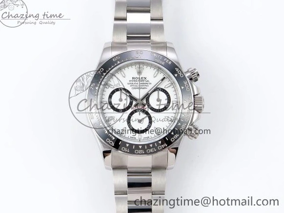 0423 Daytona 126500 QF 1:1 Best Edition 904L Steel White Dial on SS Braclet SH4131 V Stretchable 1297